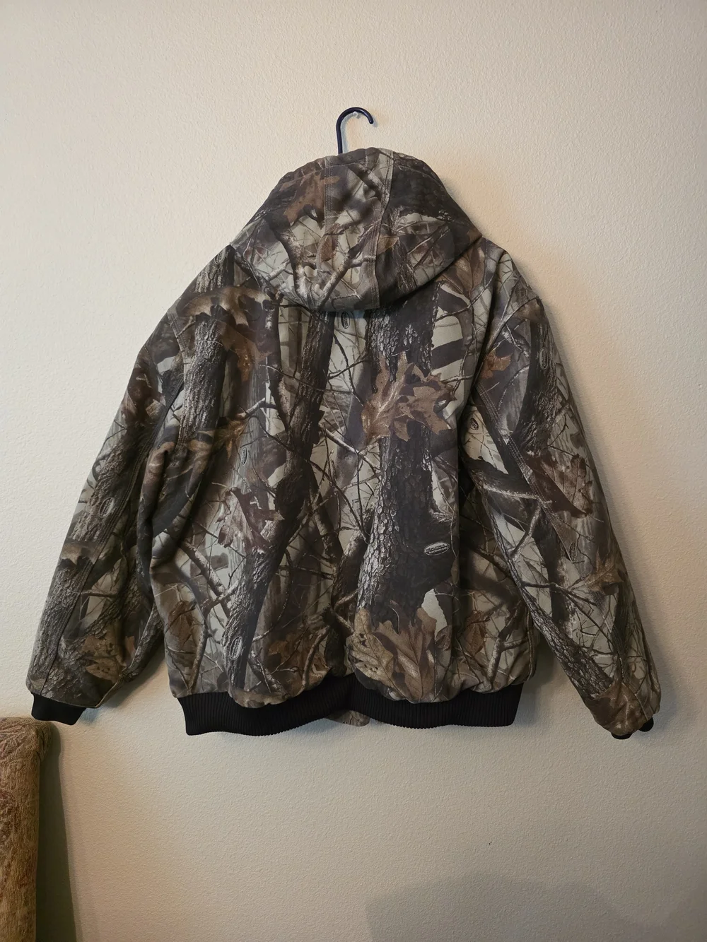 Carhartt J143 CMO Active Jacket Men's 2XL Mossy Oak Camo Hooded Insulated Full Z